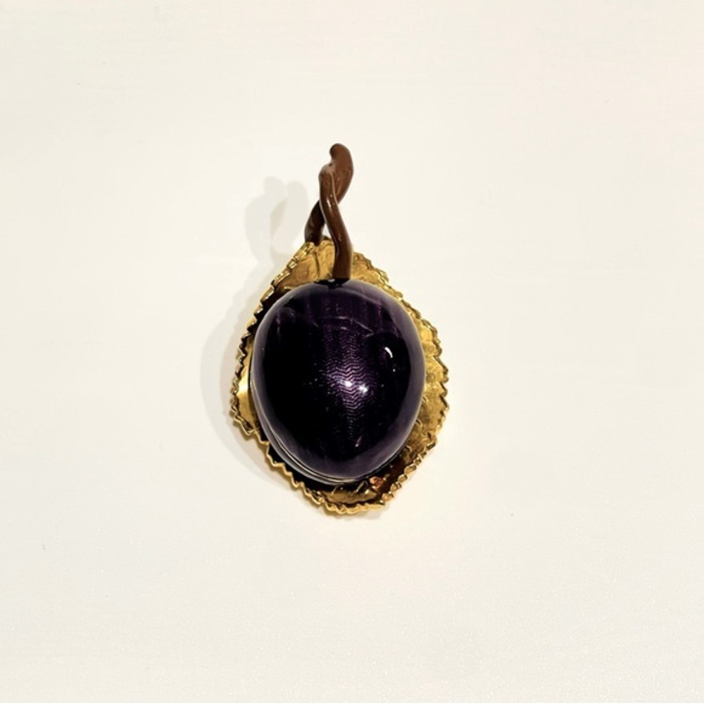 Vintage Edgar Berebi Purple Plum/Leaf